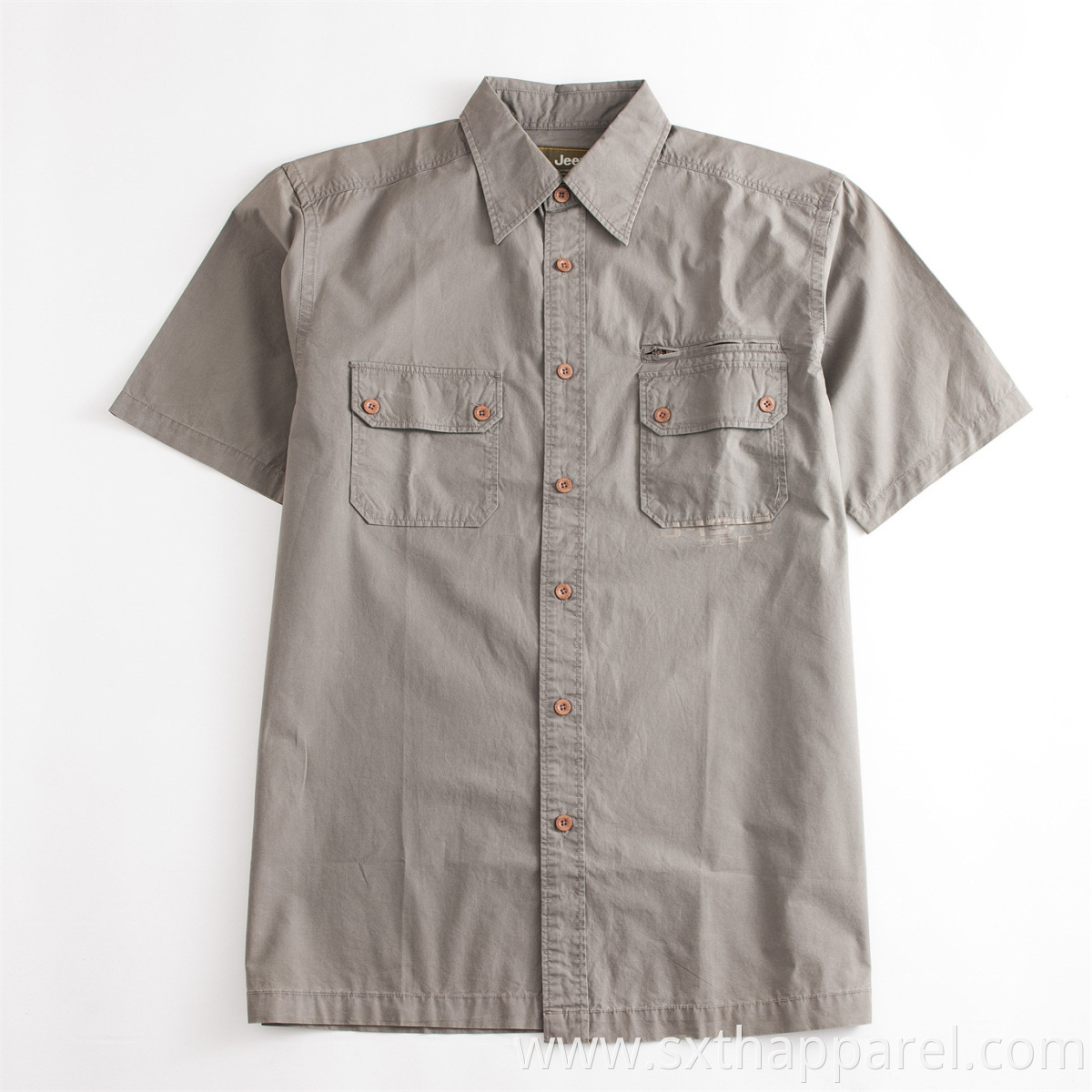 Skin-friendly Short Sleeve Regular Fit Shirt